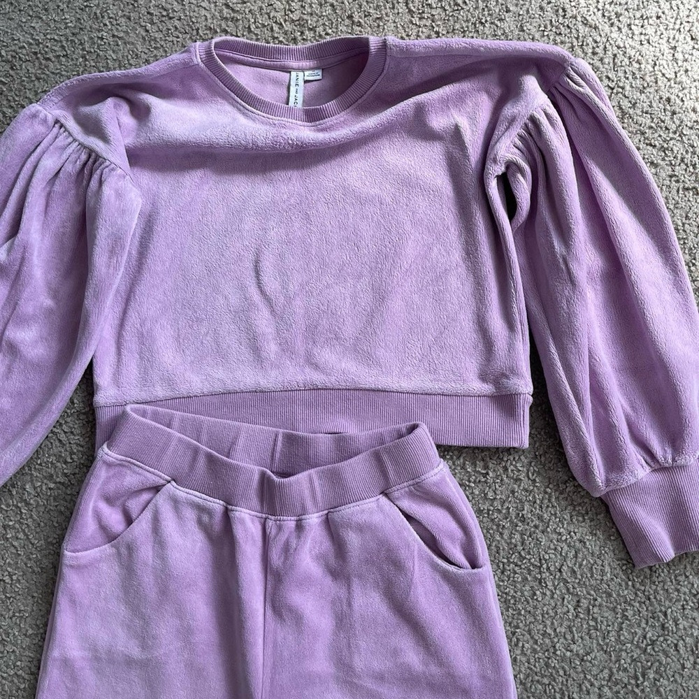 Janie and Jack Purple Kids Matching Set